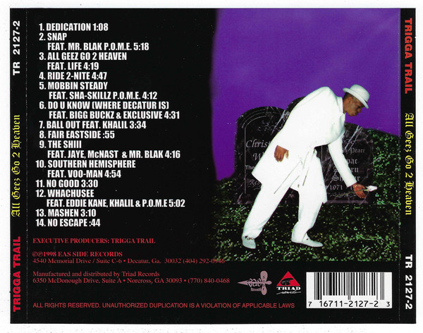 All Geez Go 2 Heaven by Trigga Trail (CD 1998 East Side Records